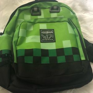 Green Minecraft mini backpack